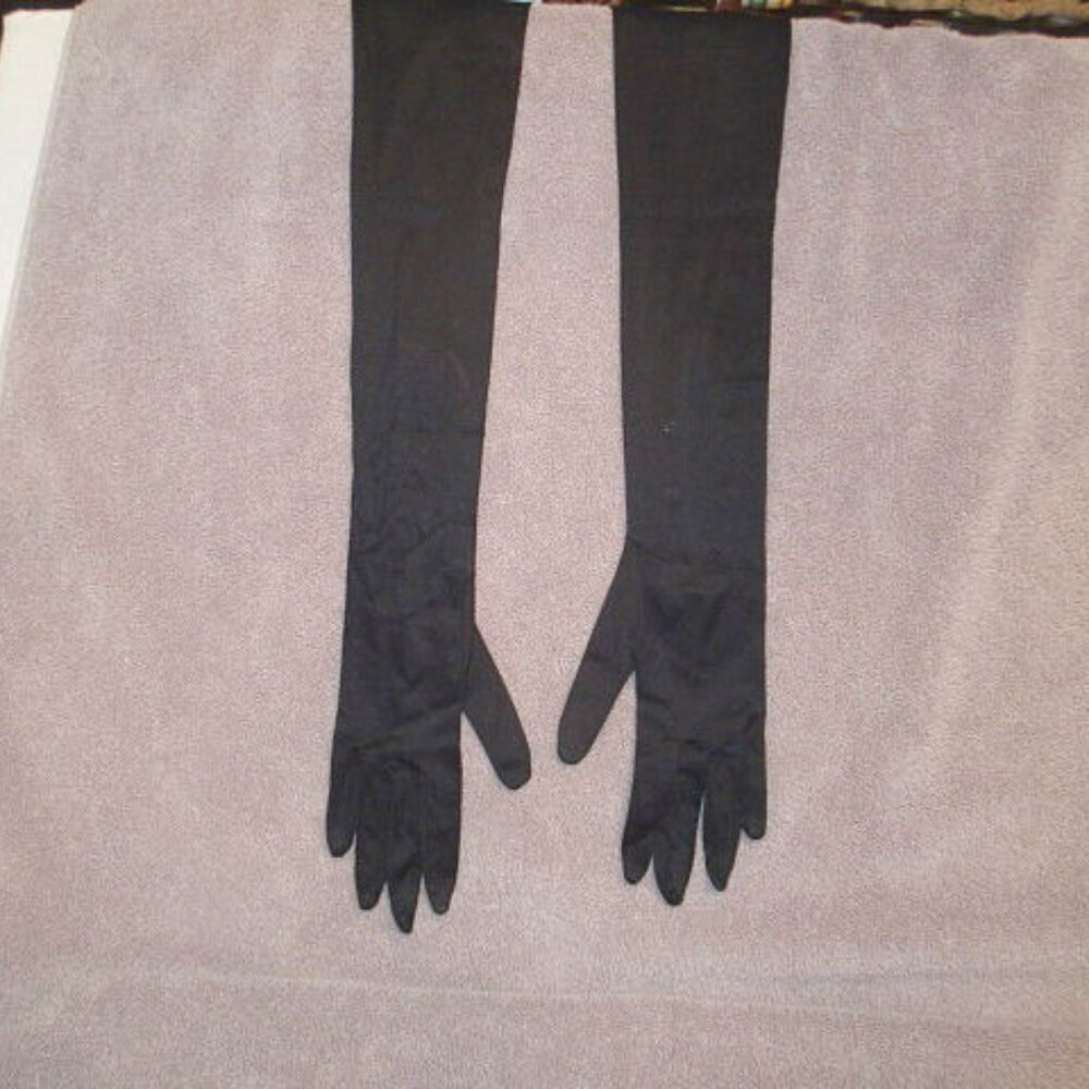 Vtg Long Satin Opera Gloves 6 Formal Elegant Evening Wear Old Money Whimsigoth